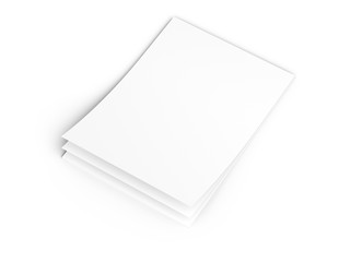 Empty paper sheets in A4 format. Ream of white paper.