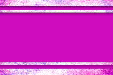 Top and bottom, magenta and blue splattered watercolor border. Magenta background.