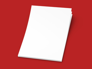 Empty paper sheets in A4 format. Ream of white paper.