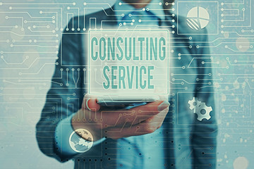 Conceptual hand writing showing Consulting Service. Concept meaning Experts that offers knowledge...