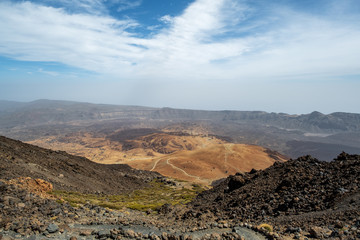 Blick auf die vulkanische Landschaft 