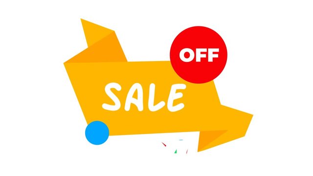 Simple sale sticker on alpha channel. Loop from 4 to 22 second.