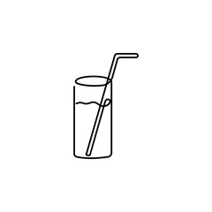 juice one line icon on white background