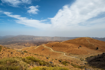 Fototapeta na wymiar Ausblick in eine wunderschöne Landschaft am Fuße des Teide in Teneriffa