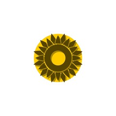 Sunflower icon isolated on white background