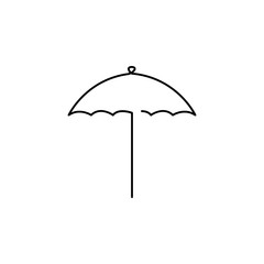 Obraz premium beach umbrella one line icon on white background
