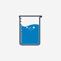 Chemical Beaker Icon. Editable Vector EPS Symbol Illustration.