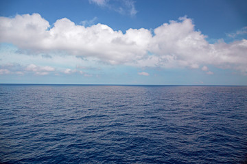 Panoramic view of the calm sea.