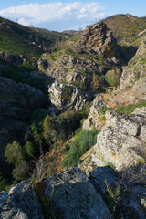 Penedo Furado Passadico walkway landscape in Vila de Rei, Portugal