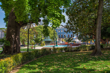 View of Alegria plaza in Lisbon Portugal