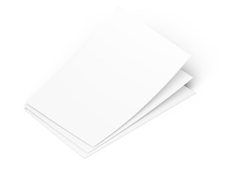 Empty paper sheets in A4 format. Ream of white paper.