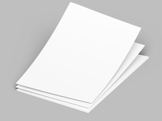 Empty paper sheets in A4 format. Ream of white paper.