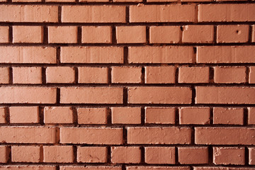 Red brick wall texture, background.