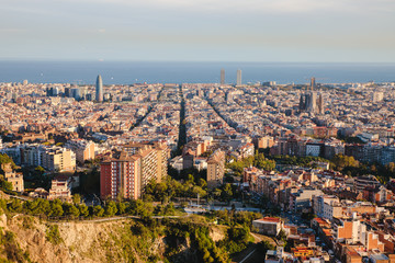 Fototapeta na wymiar central district of Barcelona