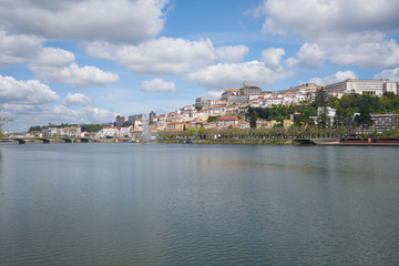 Fototapeta premium Coimbra city view with Mondego river, in Portugal