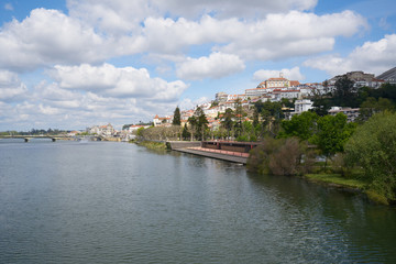 Fototapeta na wymiar Coimbra city view with Mondego river, in Portugal