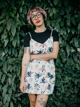 Portrait of young LGBTQ women