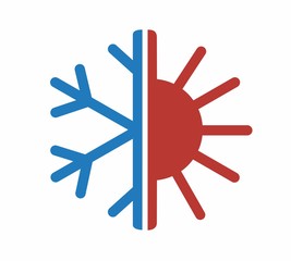 Heating and cooling, refrigeration - High detailed isolated vector illustration