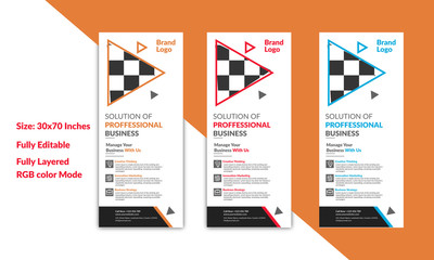 Corporate Roll-up Banners Design - vector