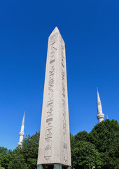 Obraz premium The Egyptian Obelisk and the Serpent Column, Sultan Ahmet Square, Istanbul, Turkey 