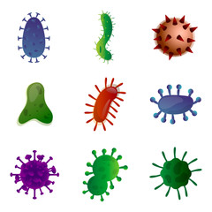 Set of virus icons