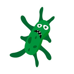 Isolated angry virus image