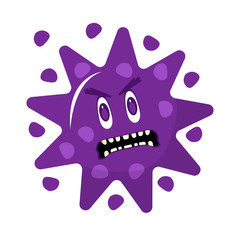 Isolated angry virus image