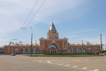 The building of the railway station in Chernigov. Ukraine