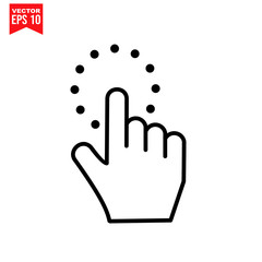vector hand cursor vector icon symbol Flat vector illustration for graphic and web design.
