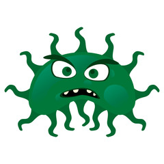 Isolated angry virus image