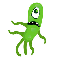 Isolated angry virus image