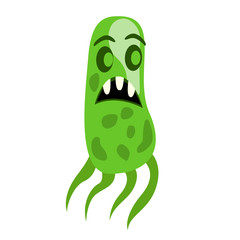 Isolated angry virus image