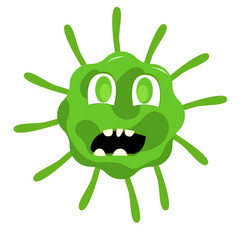 Isolated angry virus image