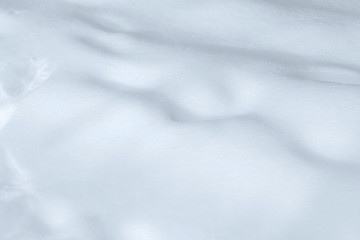 Real white pure snow as background or texture 