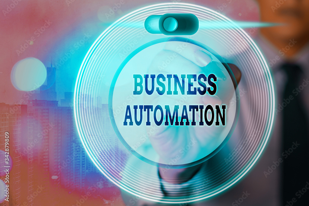 Poster conceptual hand writing showing business automation. concept meaning for digital transformation stre