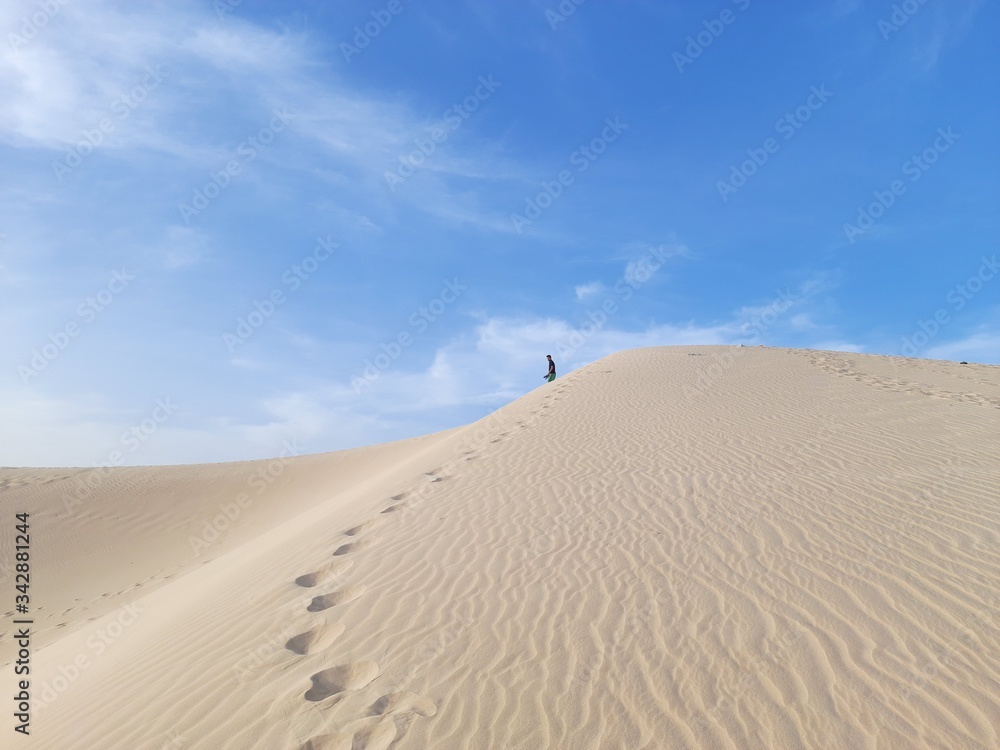 Wall mural Traveling to sahara desert of Algeria in North Africa