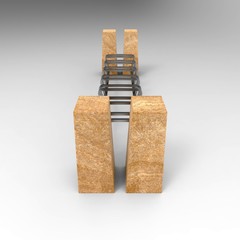 3d image of Bicycle Parking Rimini side view 2