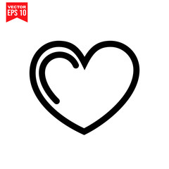 love heart icon symbol Flat vector illustration for graphic and web design.