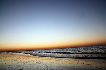 sunset on the beach