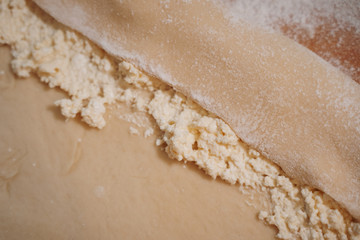 making homemade Easter baked yeast dough