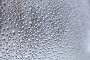 water drops on the glass, macro