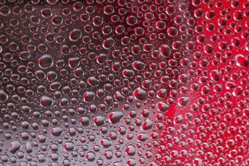 water drops on the glass, macro