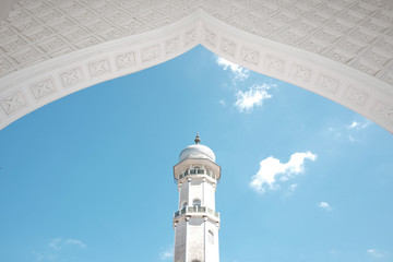 The frame of Mesjid Baiturahman in Banda Aceh, Aceh Province-Indonesia. It's challenging how...