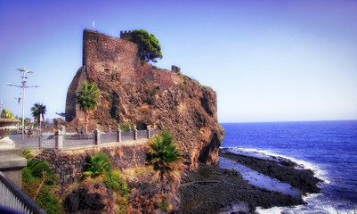 Fototapeta na wymiar castle on the cliff
