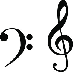 treble clef and notes