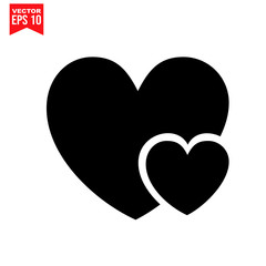 love heart icon symbol Flat vector illustration for graphic and web design.