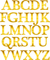 set of golden alphabet