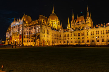 night in the city of Budapest in Hungary