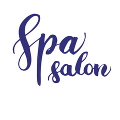Handwritten vector word "Spa Salon". Overlay text for logo, poster, banner, invitation, blog, billboard.