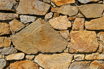 Texture of a stone wall. Textured background of the stone wall of the old castle. Stone wall as background or texture. Part of a stone wall, for background or texture